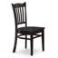 Chaises de salle à manger à dossier en bois Groton, ensemble de 2, noir-857564243