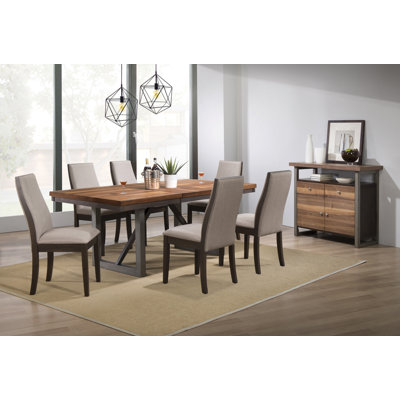 Damian Dining Room Set Natural Walnut