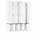 Farmhouse 59"W x15.7"D x75"H White Finish Hall Tree with Walnut Veneer Seat Bench, 8-Door Closed Storage & 4 Open Cubbies, 4 Hidden Coat Hooks for Entryway Living Room-129866112