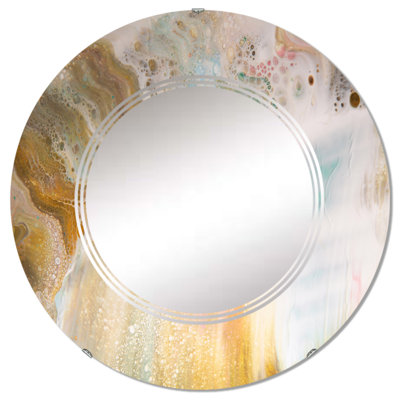 Art fluide dans des tons pastel I - Miroir mural moderne
