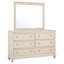 Commode 6 tiroirs avec miroir Modern Coastal