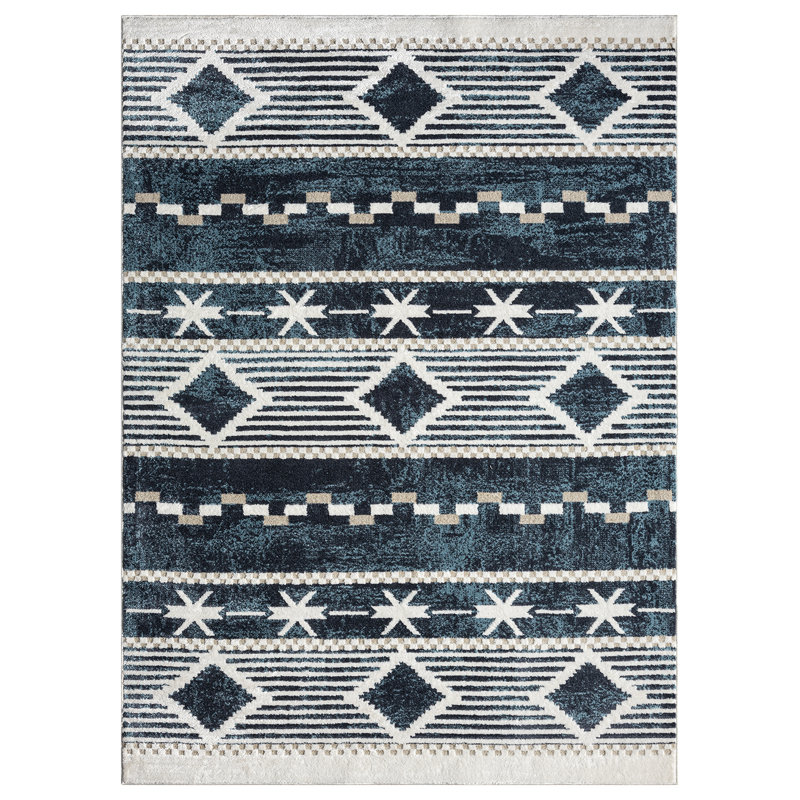 Tapis bleu marine United Weavers Afsana, Rectangle 10 pi x 13 pi 2 po