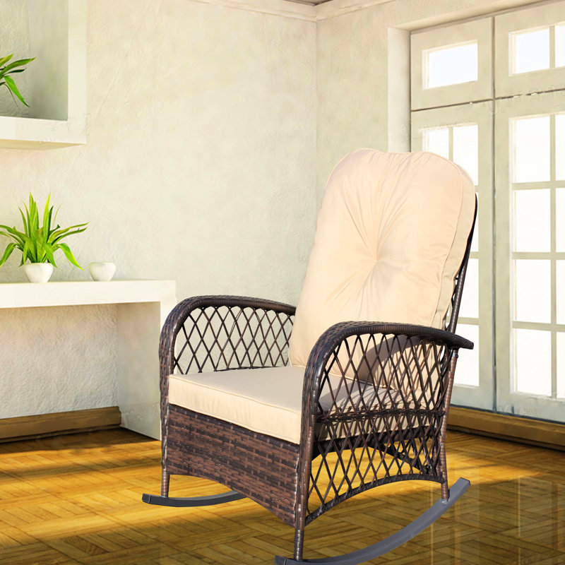Outil de balancement extérieur, modèle de modèle de conception à accoudoirs larges, modèle de structure en acier, cour de jardin, article de strate inférieure brun foncé, avec acier, coussin confortable, jardin de cour,