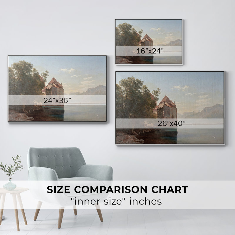 «Vintage Landscape - CECL» sur toile, H 17 po x l 25 po, Blanc