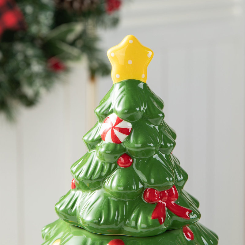 Ensemble de 3 pots à biscuits en forme d'arbre de Noël Dolomite
