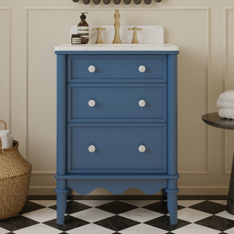 Meuble-lavabo Juliette, Bleu, H 34 po x l 24 po x P 20 po