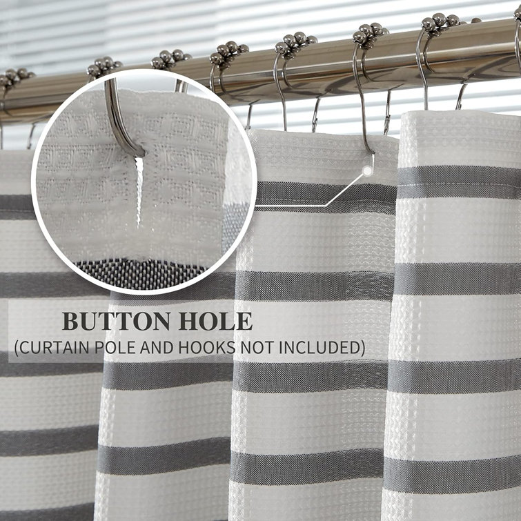 Creative Scents Grey Shower Curtain Hooks Decorative - Set of 12