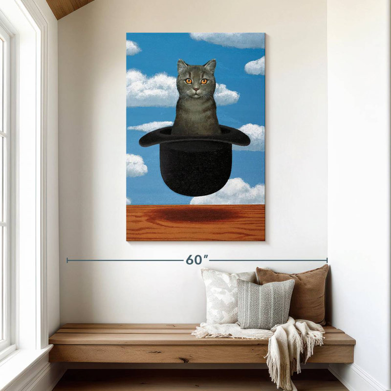 Chat Brampt Magritte, H 48 po x l 32 po