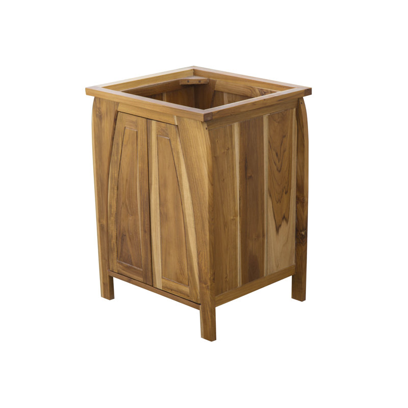 EcoDecor's Tranquility Solid Teak 24" Single Bathroom Vanity Base Only, Teak Bathroom Vanity, Bathroom Vanity Cabinet, Vanity Bathroom, Bathroom Vanity Without Top, Bathroom Vanity Cabinet, In Earthy Teak
