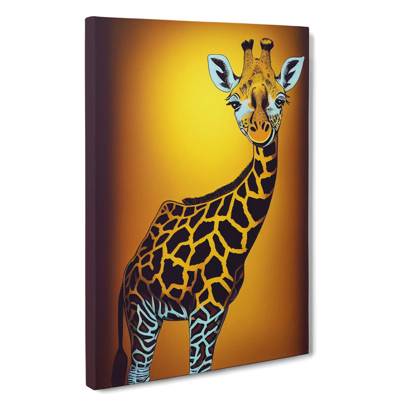 Young Giraffe - Wrapped Canvas, 50cm H x 35cm W x 3cm D