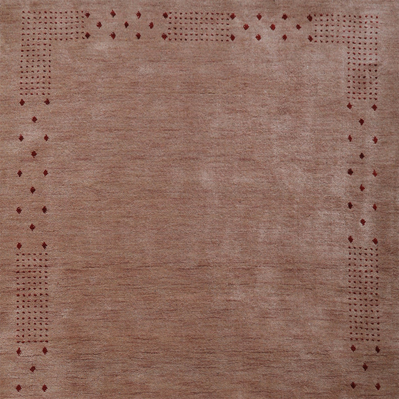 HAND KNOTTED LOOM WOCOL ECO-FRIENDLY AREA RUGS  - Rectangle | Light Brown Color | Contemporary Modern Design, High Pile Handmade Anti Skid Rugs for Living Room