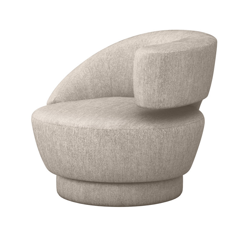 Chaise longue pivotante de 35 po Arabella, Chenille de bungalow