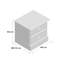 Robidoux 44cm W Manufactured Wood Bedside Table-31352528