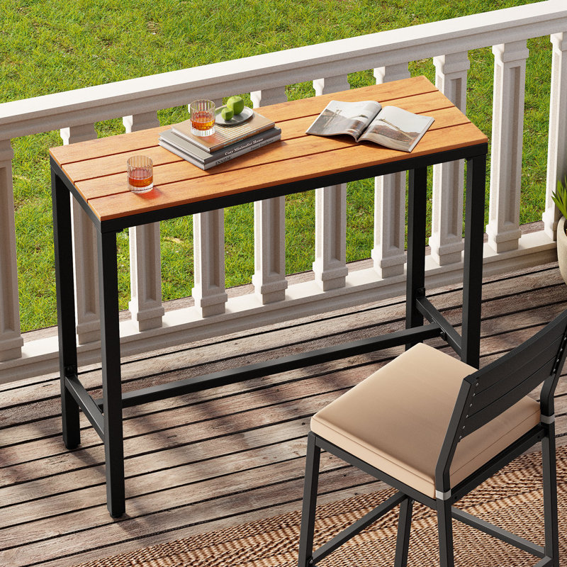 Table de bar Arboleya, H 37,09 po x L 42,91 po x l 15,67 po, Brun