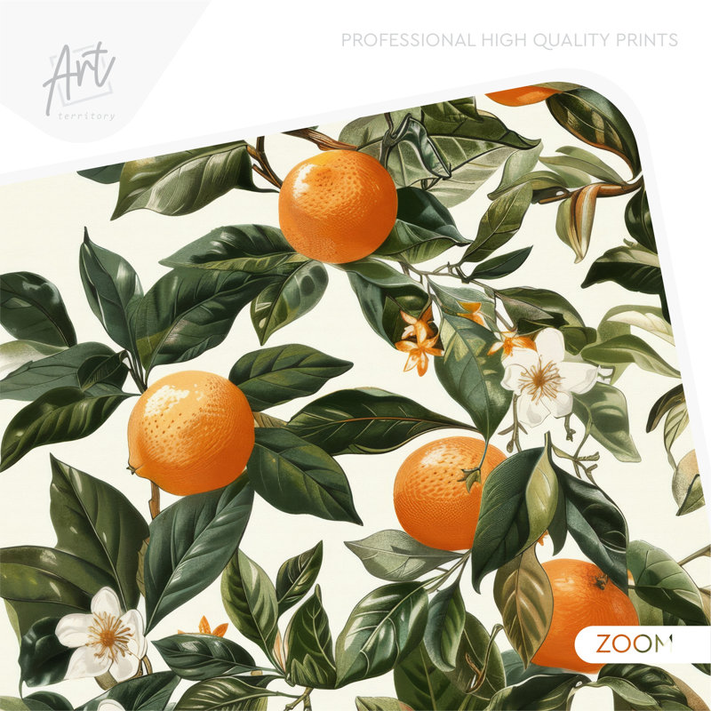 Art mural de cuisine, oranges, adhésif décoratif non pelucheux, peler et coller, papier peint amovible, H 85 po x l 48 po
