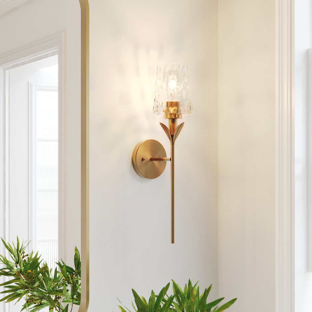 1 - Light Steel Gold Dimmable Wallchiere House of Hampton®