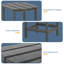 Table de bout toutes saisons Adirondack Tables de patio Tables de bout en plastique gris-1660344224