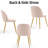 Modern Velvet Armless Side Dining Chairs-1480541483