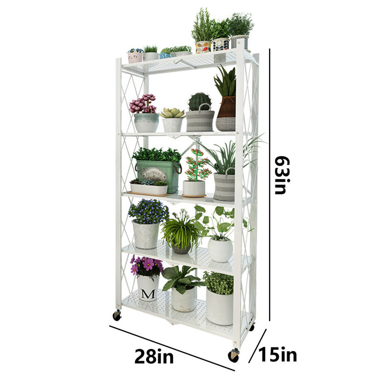 Maclyn 28'' W Metal Storage Rack, White