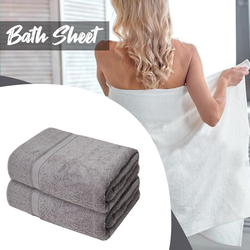 Nayim Turkish Cotton Bath Sheet, Silver