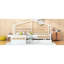 Lit plateforme simple avec 3 tiroirs, fabrication solide et blanche avec rangement de tiroir confortable et efficace-1709262823
