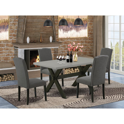 Aimal Rubber Solid Wood Dining Set