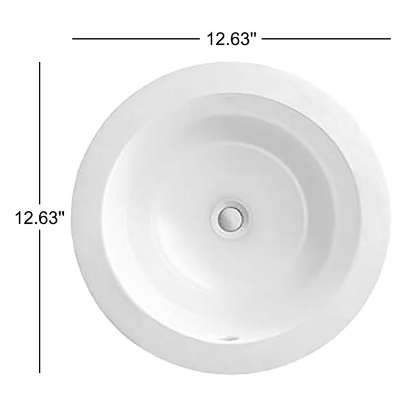 Pop Petite Round Under Counter Sink With Front Overflow