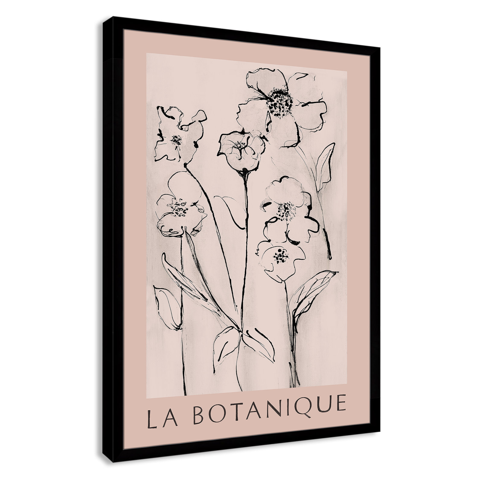 Riya "La Botanique" Print by Susan Jill, Black Single Picture Frame, No, 55" H x 39" W x 1.25" D