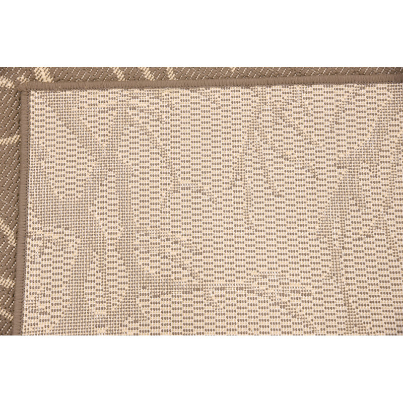 Tapis intérieur / extérieur brun Healdton, Rectangle 4 pi 1 po x 6 pi 1 po