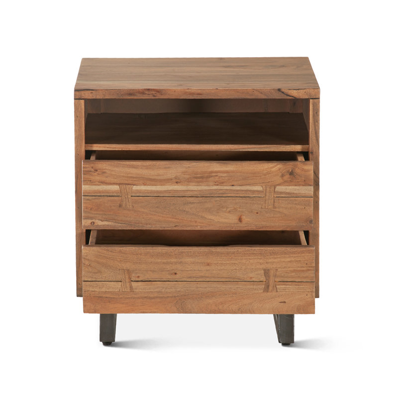 Glenwood Nightstand In Smoked Acacia
