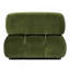 Fauteuil lounge moderne modulaire Bubble 36 pouces, velours performant vert olive