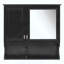 Armoire à pharmacie à miroir avec tablettes ouvertes, rangement mural avec portes et miroir, tablette réglable, armoire de rangement pour salle de bain au-dessus de la toilette-273476002