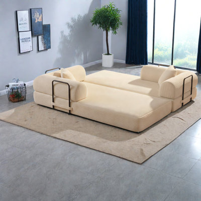 Convertible Comfy Sofas, Plush Corduroy Modular Design For Home