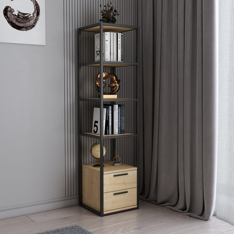 Bibliothèque, Beige/noir