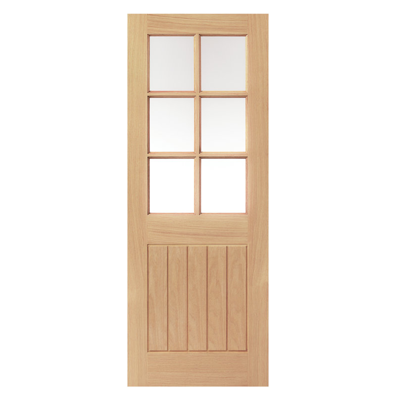 Montello Oak Internal Door Unfinished, 198.1cm H x 83.8cm W x 3.5cm D