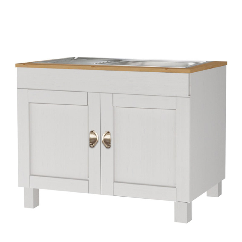 Edgarton 100cm Single Bathroom Vanity Base Only, White