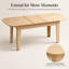 Table de cuisine ovale de style ferme moderne avec rallonge et bords arrondis