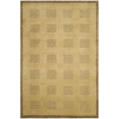 Tibetan Hand Knotted Wool Pile Geometric Rug
