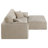 Bodhild 95'' Feather-Filled Chenille Upholstered Sofa With Ottoman-117493590