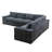 130“ 6-Piece Premium Corduroy Fabric Reversible Living Room Modular Sectional Sofa-958049218