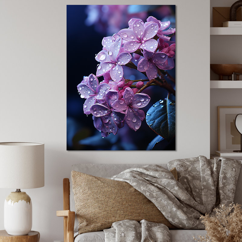 «Moonlit Lilacs Whisper Charm II», reproduction sur toile encadrée, H 40 po x l 30 po x P 1,5 po, Toile tendue
