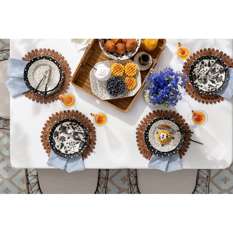 Round Bamboo Placemat, Brown