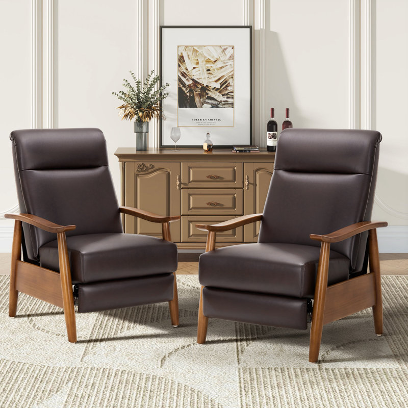 Fauteuil inclinable en cuir Penning , Chocolat