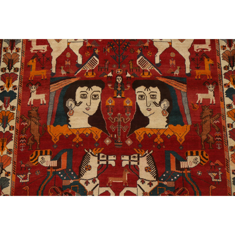Tapis traditionnel à motif animalier 6 x 8