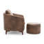 Upholstered Barrel Chair with Footstool-1488768575