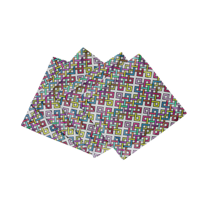 Infinity Knot Cotton Sateen Cocktail Napkins