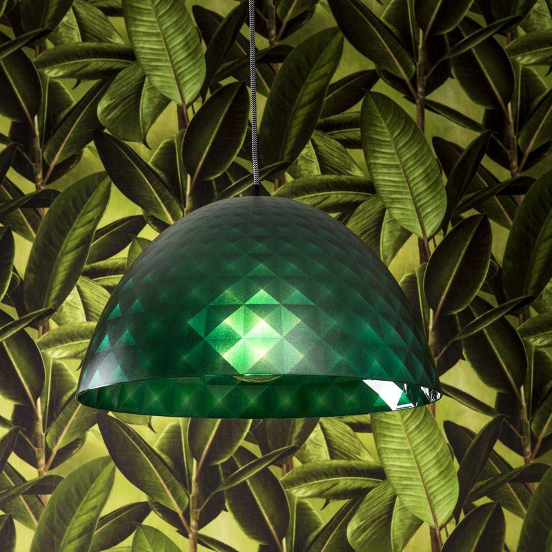Stella 23.6cm H Plastic Bowl Pendant Shade ( Screw On ), Green