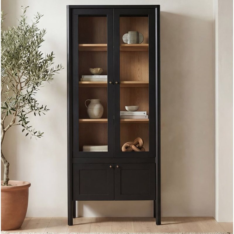 Hannah Tall Cabinet Black, Black