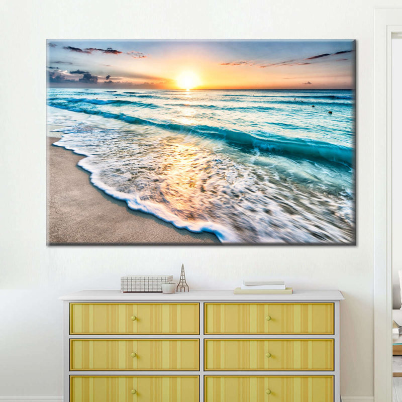 «Foamy Cancun Beach», reproduction sur toile, H 45 po x l 30 po x P 1,25 po