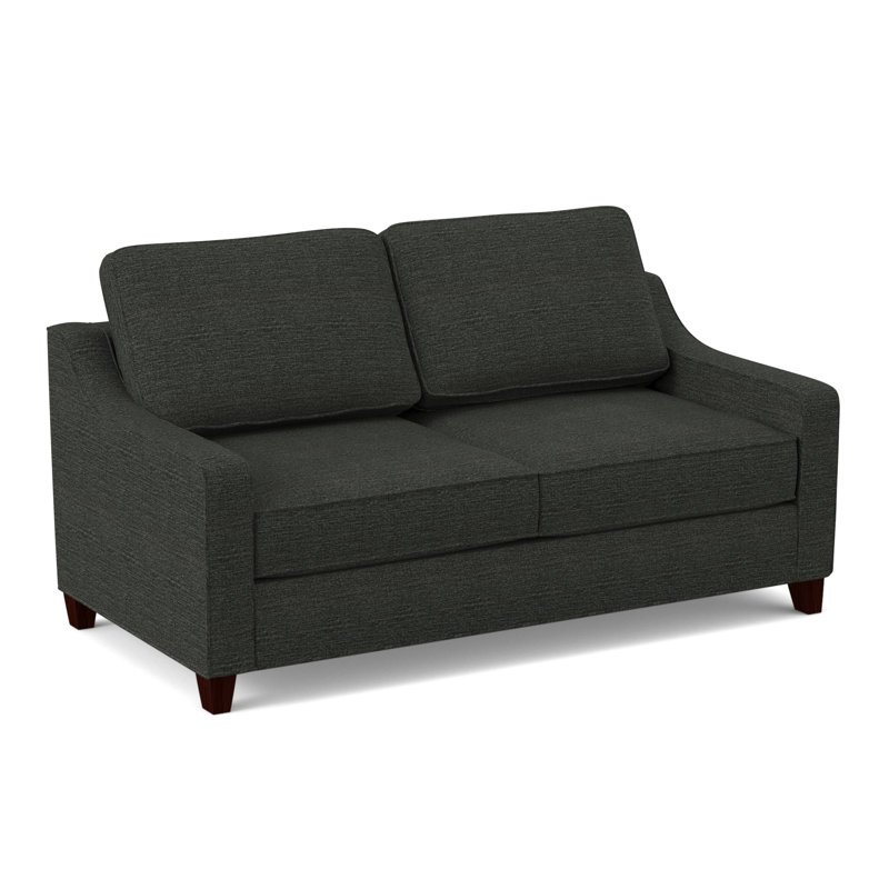 Clark 74" Square Arm Sofa with Reversible Cushions, Empire Mahogany, Antic Pepper
